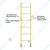 Youngman FRP Fiberglass 6 Steps (1.82m) Wall Support Ladder 